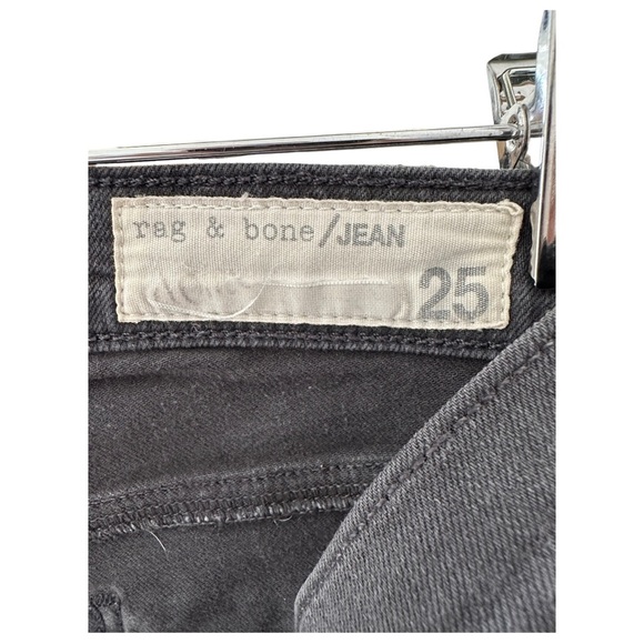 Rag & Bone The Skinny Distressed in Charcoal Gray Jeans Size 25 - Picture 8 of 15